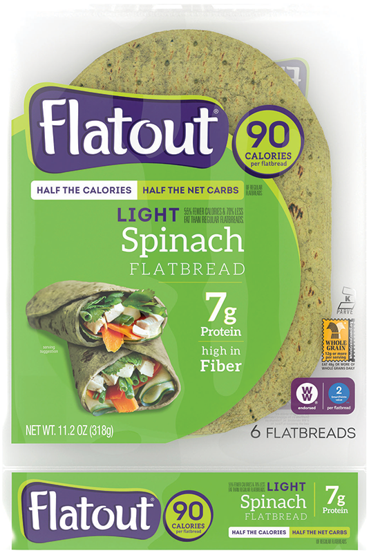 Light Spinach Flatbread Flatout